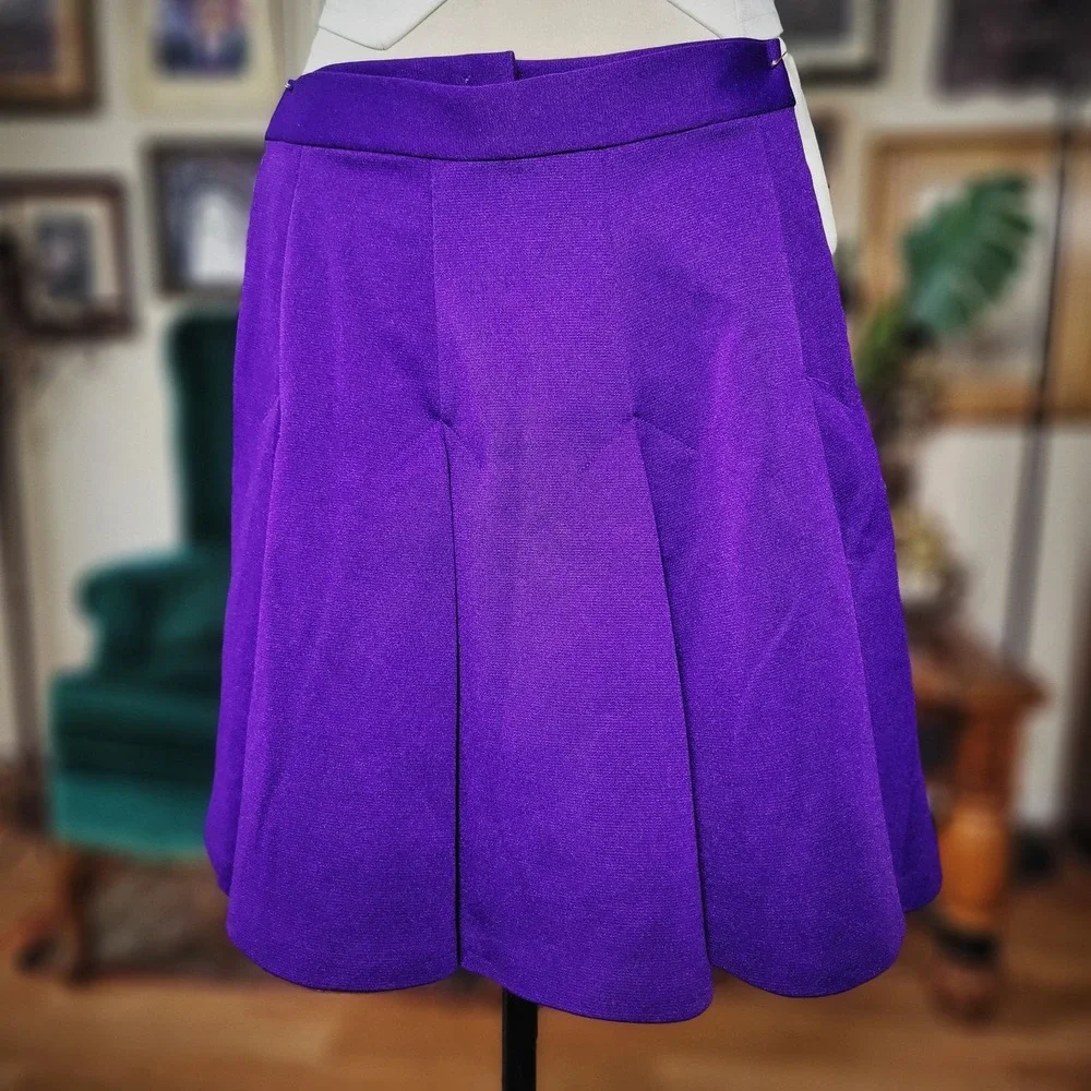 Team Mates Cheerleading Uniform Vintage 90s Purple White Skirt Top Set USA Small
